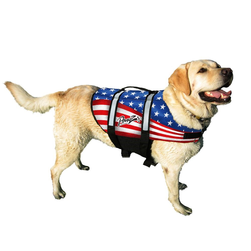 Pawz Pet Products Flag Nylon Dog Life Jacket (4 Sizes Available)