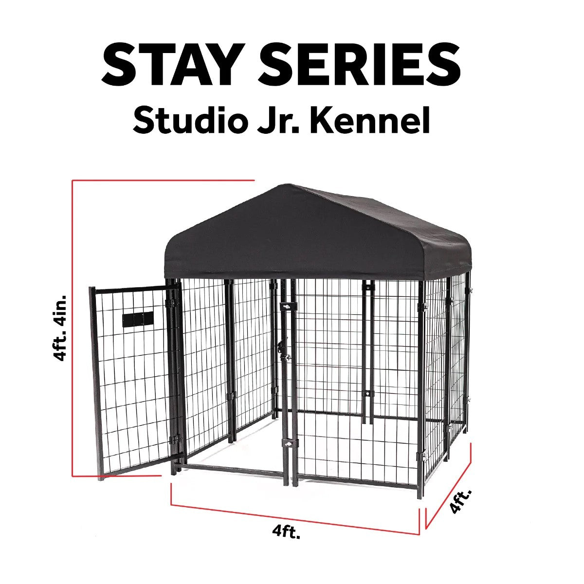 Lucky Dog STAY Series Studio Jr. Kennel (4'x4'x4'4