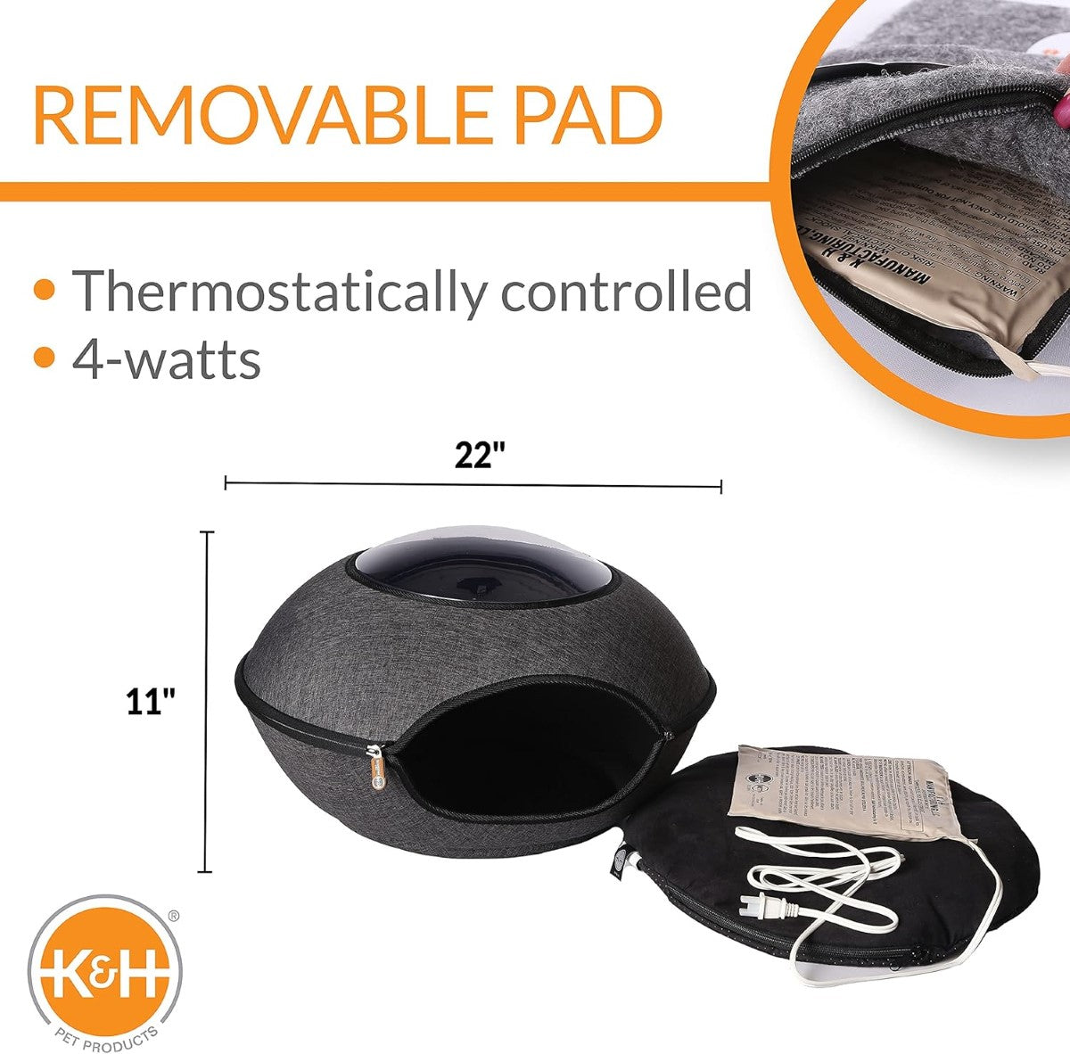 K&H Pet Products Thermo-Lookout Heated Cat Pod