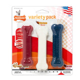 Nylabone Power Chew Variety Pack, Chicken, Bacon & Peanut Butter Flavored Dog Chew Toys, Small, 3 Count