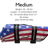 Pawz Pet Products Flag Nylon Dog Life Jacket (4 Sizes Available)