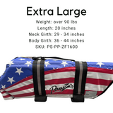 Pawz Pet Products Flag Nylon Dog Life Jacket (4 Sizes Available)