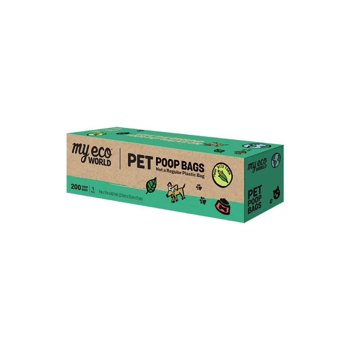 MyEcoWorld® Pet Poop Bags Tissue - 1-Roll / 200-Count