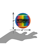 PetSport 4" Rainbow Squeak Tennis Ball Dog Toy
