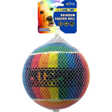 PetSport 4" Rainbow Squeak Tennis Ball Dog Toy