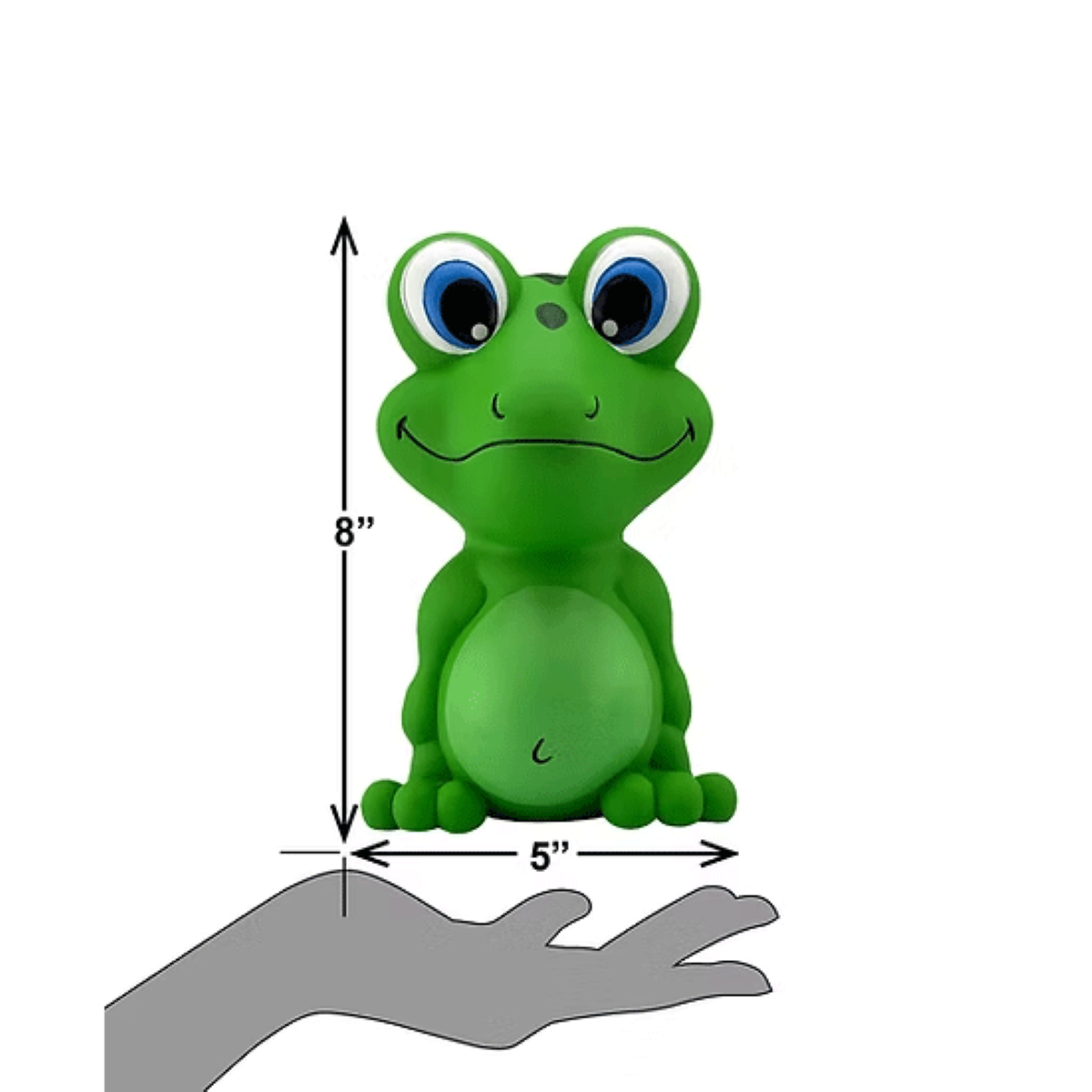 PetSport NatureFlex Frog Rubber Dog Squeaker Toy (2 Sizes Available)