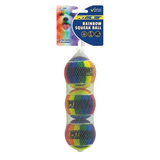 PetSport Rainbow Squeak Tennis Ball Dog Toys 3-Pack, (2-Sizes Available)