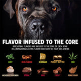 Pet Qwerks Wishbone BarkBone Chew Dog Toy (Various Flavors & Sizes)