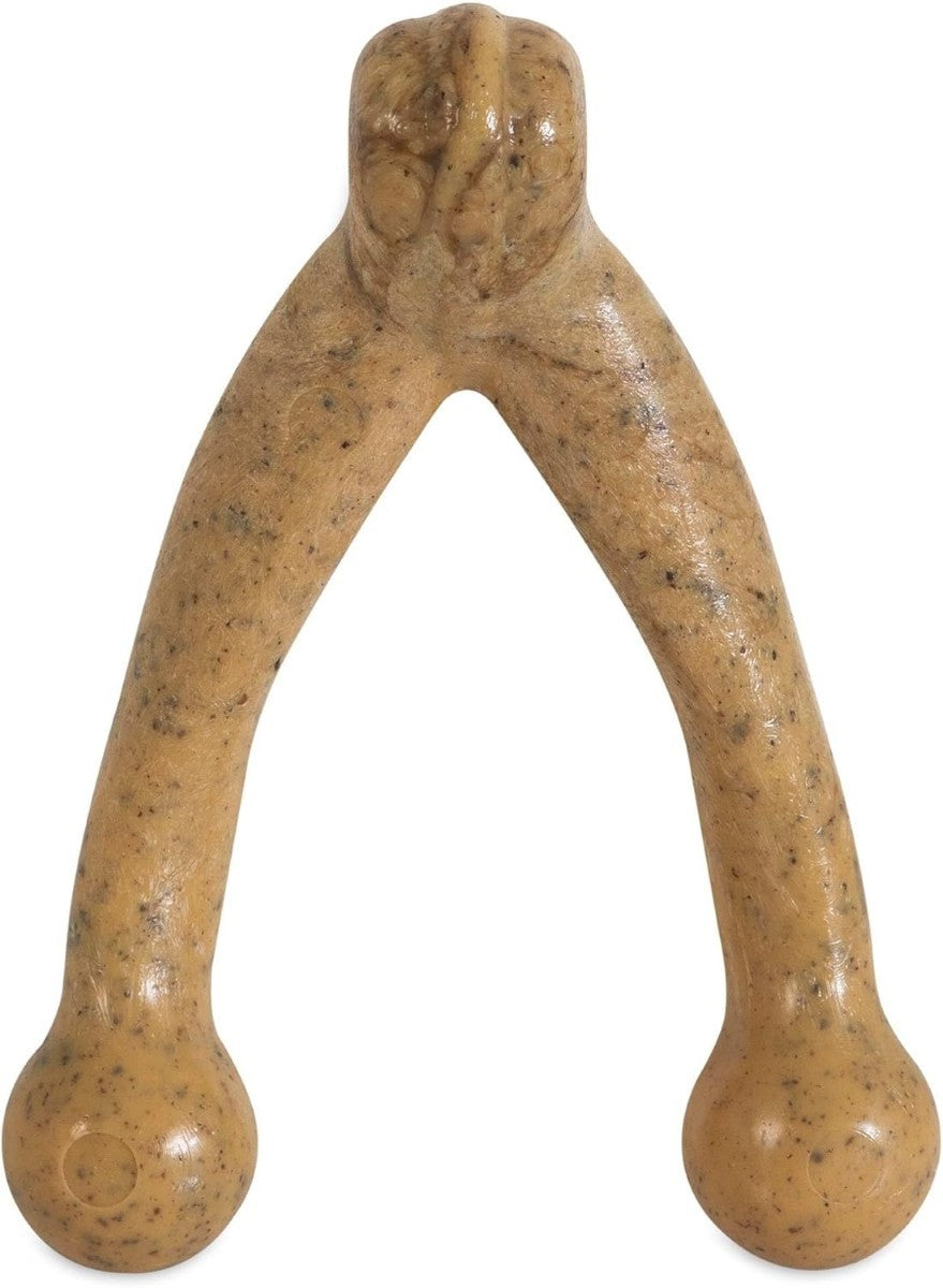 Pet Qwerks Wishbone BarkBone Chew Dog Toy (Various Flavors & Sizes)