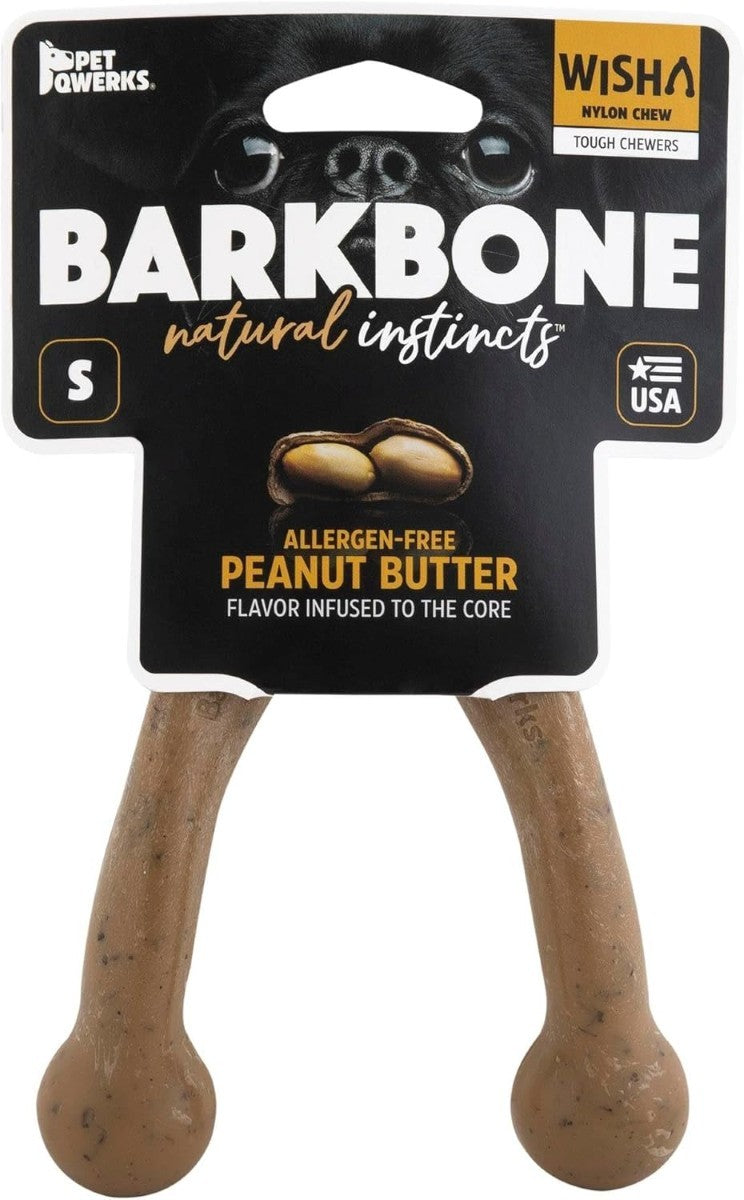 Pet Qwerks Wishbone BarkBone Chew Dog Toy (Various Flavors & Sizes)