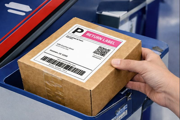 Playful Tail Label on Package