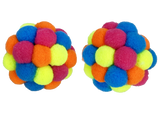 Multipet PomPom Balls with Rattle Cat Toys - 2-Pack