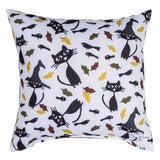 Pumpkin Spice Crows Throw Pillow 9" x 9" By Deane Beesley