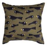 Pumpkin Spice Crows Throw Pillow 9" x 9" By Deane Beesley