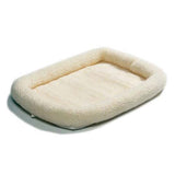 Midwest Quiet Time Fleece Dog Crate Bed - White 24" x 18"