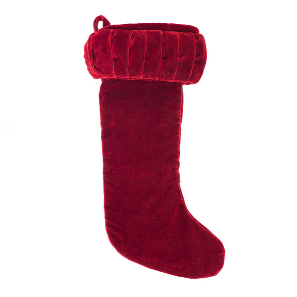 Vickerman Vickerman 8" x 19" Plush Velvet Christmas Stocking