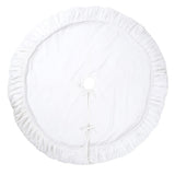 Vickerman Plush Velvet Christmas Tree Skirt, 60", White