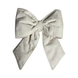 Vickerman Plush Velvet Christmas Bow, 12" x 15", White