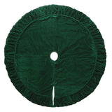 Vickerman Plush Velvet Christmas Tree Skirt, 60", Emerald