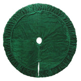 Vickerman Plush Velvet Christmas Tree Skirt, 72", Emerald