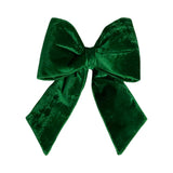 Vickerman Plush Velvet Christmas Bow, 12" x 15", Emerald