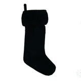 Vickerman 8" x 19" Plush Velvet Christmas Stocking, Black