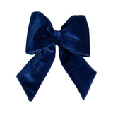 Vickerman Plush Velvet Christmas Bow, 12" x 15", Midnight Blue