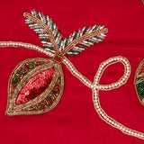 Vickerman Beaded Ornament Velvet Christmas Tree Skirt