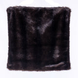 Vickerman Faux Fur Pillow, Brown, Cocoa Mink