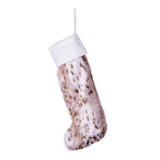 Vickerman Faux Fur Stocking, White, Iberian