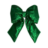 Vickerman Metallic Christmas Bow, 12" x 15", Green