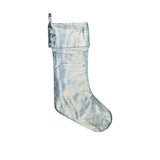Vickerman Metallic Christmas Stocking, Silver