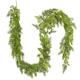 Vickerman Artificial Green Stovall Cedar Pine Garland, 73"
