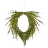 Vickerman Artificial Green Cedar Heart Wreath, 30"