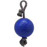Romp-n-Roll Rope and Ball Dog Toy - Small 4.5" / Blue