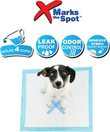 SPOT X Marks The Spot Extra Absorbent Puppy Potty Pads With Adhesive Strips
