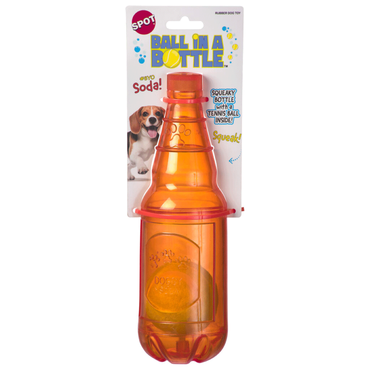 SPOT by Ethical Products Ball In A Bottle Squeaky Dog Toy