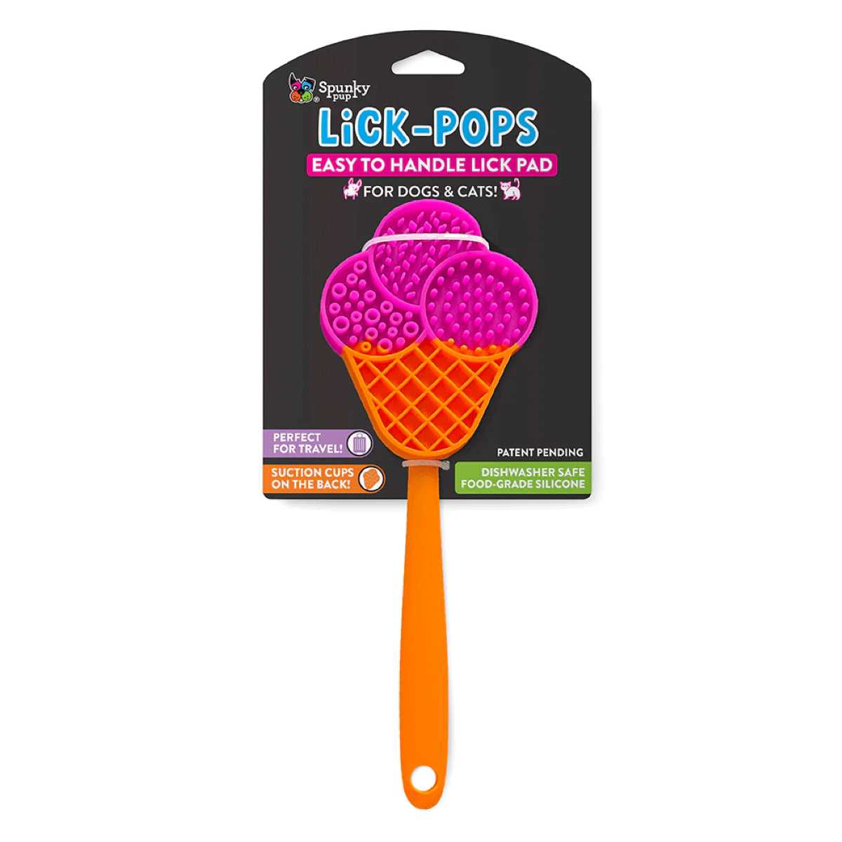 Spunky Pup Lick Pops, Long Lasting Dog and Cat Treat Lick Pad (Multiple Styles)