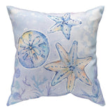 Sea Creatures With Sea Turtle Climaweave Throw Pillow 18" x 18" By Jenny Faw
