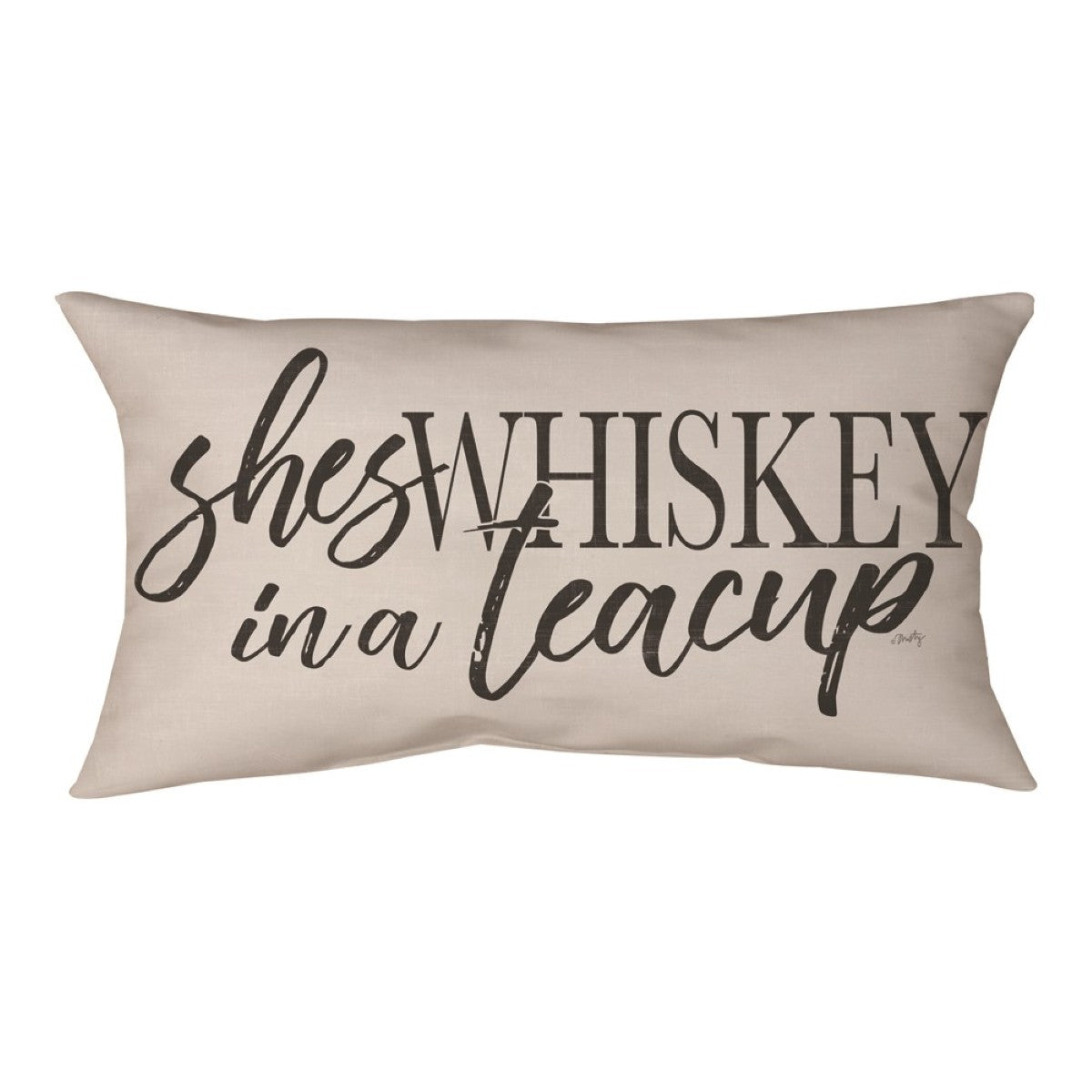 She's Whiskey Climaweave Throw Pillow By Manual Woodworkers & Weavers