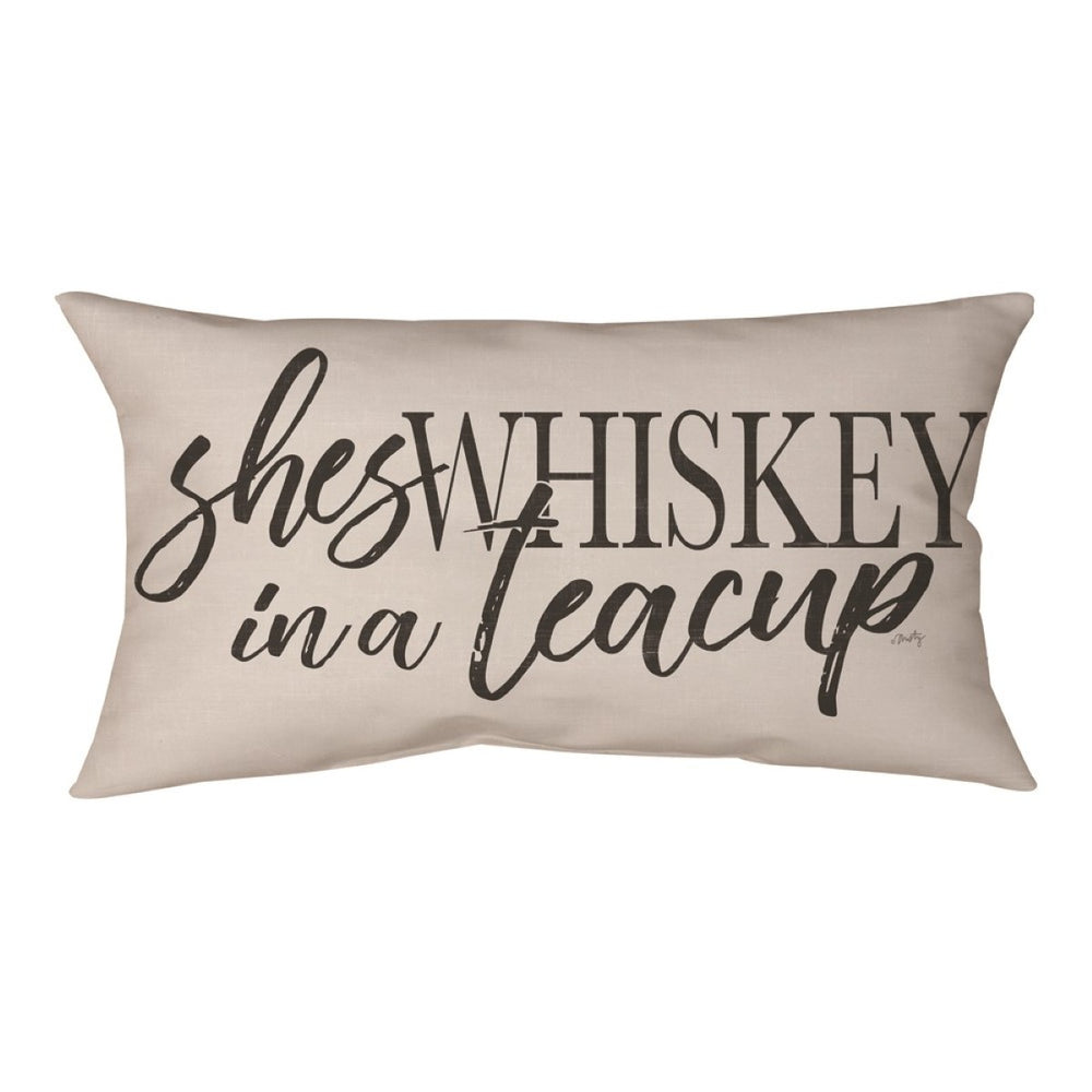 She's Whiskey Climaweave Throw Pillow 17" x 9" By Manual Woodworkers & Weavers