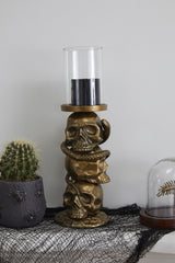 Skull Tower Candleholder By Accent Decor