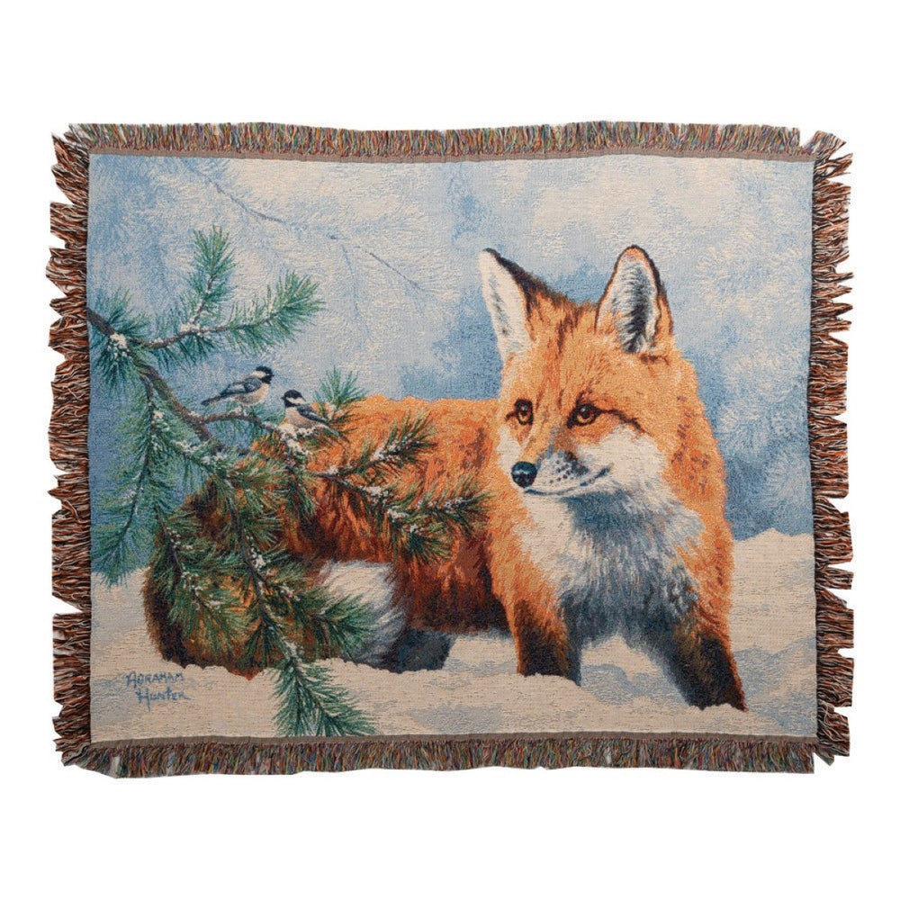 Snow Day Tapestry Throw Blanket 50" x 60" By Abraham Hunter