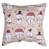 Snow Pals Joy To The World Throw Pillow 9" x 9" By Amylee Weeks