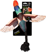 Spunky Pup Fly & Fetch Duck, Eagle, or Fish Plush Dog Toy (Assorted Styles)