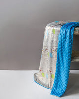 Stitch Happy Owl 2-Layer Throw Blanket 30" x 40" By Lori Siebert