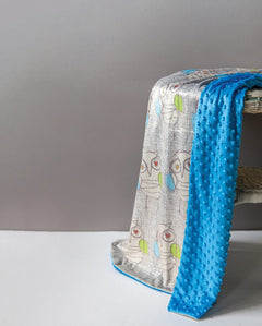 Stitch Happy Owl 2-Layer Throw Blanket 30" x 40" By Lori Siebert