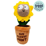 Huxley & Kent Seek 'n Treat Plush Dog Toy - Sunflower Pawt / Small