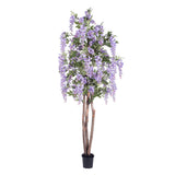 Vickerman Artificial White Wisteria Deluxe, 7'