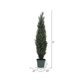 Vickerman Artificial UV-Resistant Pond Cypress Tree dimensions diagram